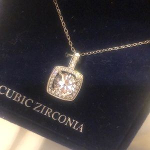 giani bernini cubic-zirconia halo pendant necklace